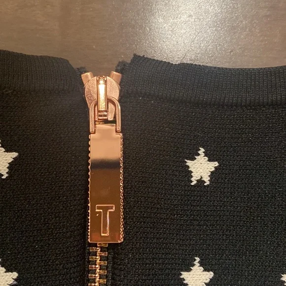 Ted Baker Black and White Star Midi Dress - Picture 5 of 6